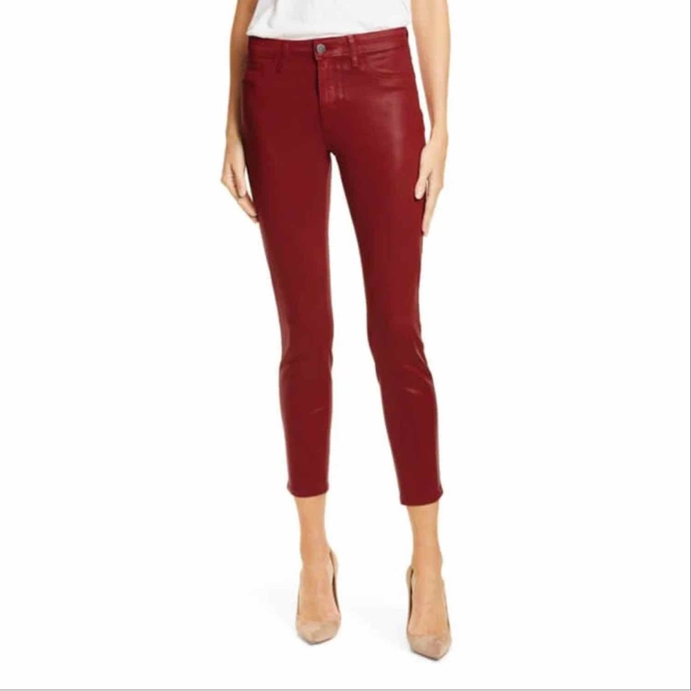 L'AGENCE Margot High Rise Skinny Redstone Coated